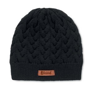 Muts met label Blessed - zwart