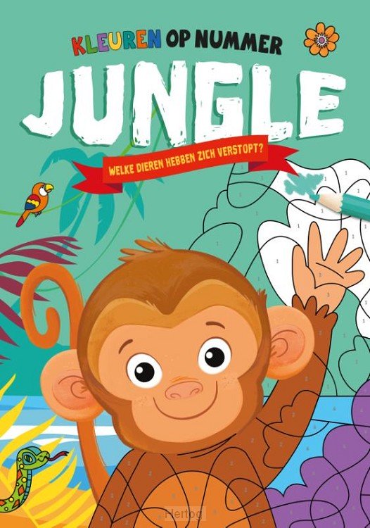 Jungle - kleuren op nummer