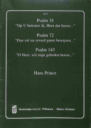 Psalm 31, Psalm 72, Psalm 143 - Tweedehands notenschrift